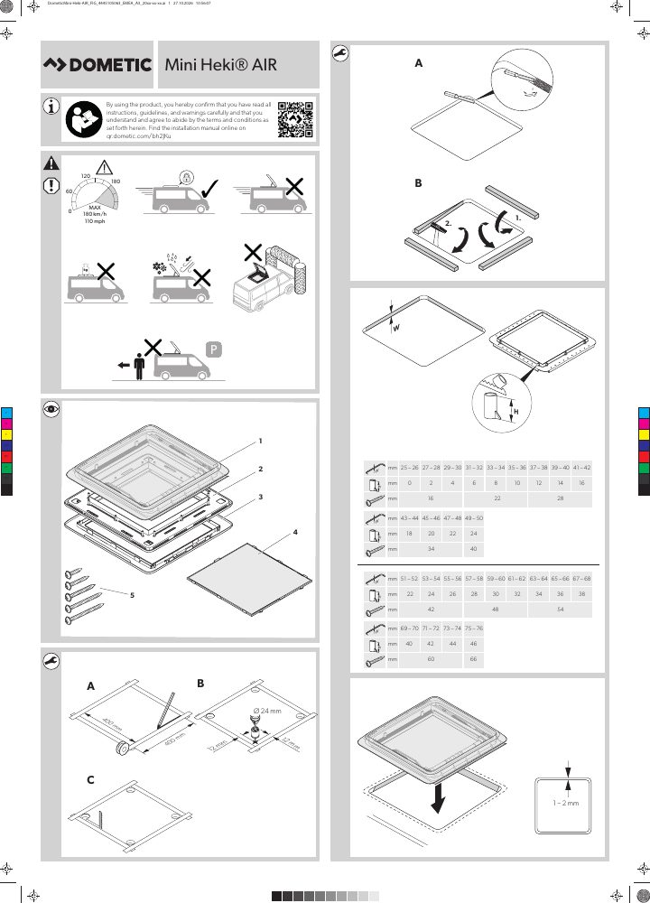 First page of Dometic Mini Heki Air