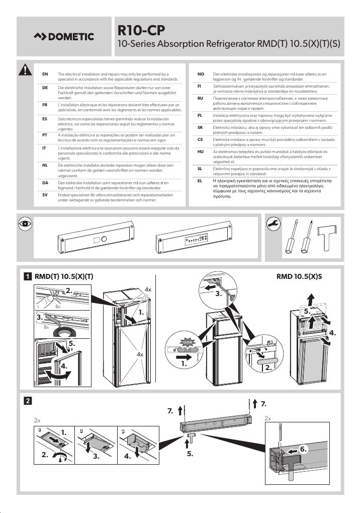 Eerste pagina van Dometic R10-CP (for MD(T) 10.5(X)(T)(S))