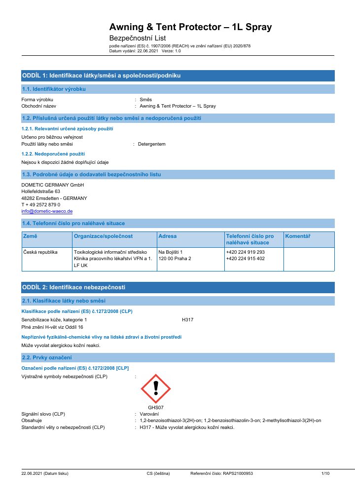 Prima pagina di Kampa Awning & Tent Protector