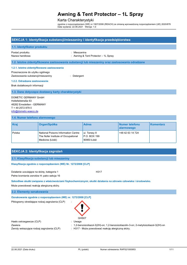 Prima pagina di Kampa Awning & Tent Protector