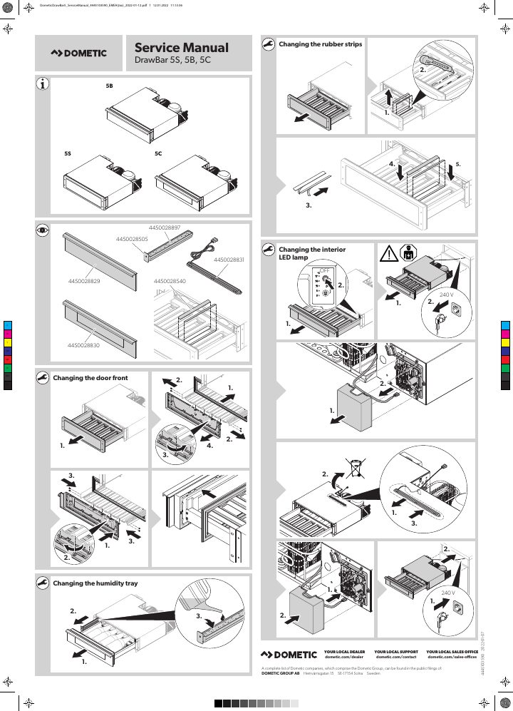 Première page de Dometic DrawBar 5S, 5B, 5C