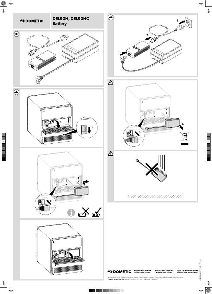 Prima pagina di Dometic DEL90H, DEL90HC Battery