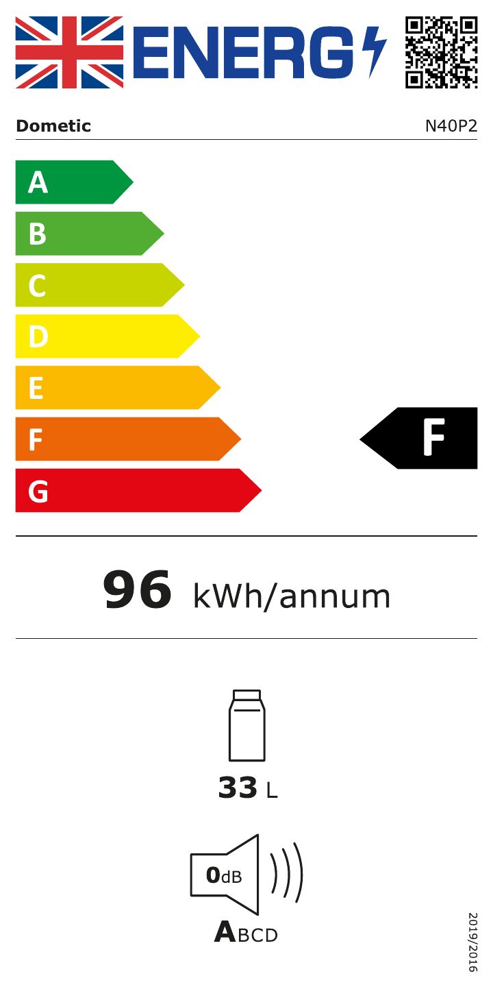 Erste Seite von Dometic HiPro Evolution N40P2 | Energy Label UK