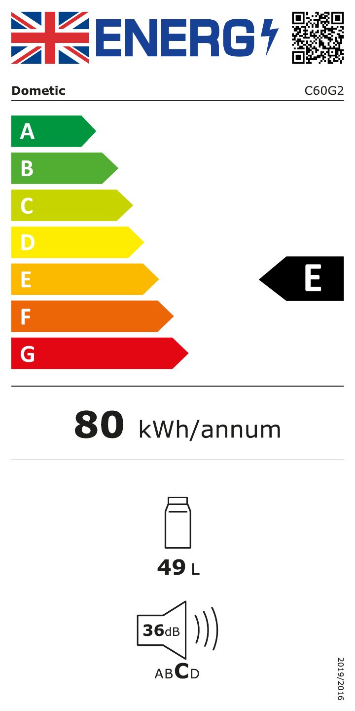 Première page de Dometic HiPro Evolution C60G | Energy Label UK