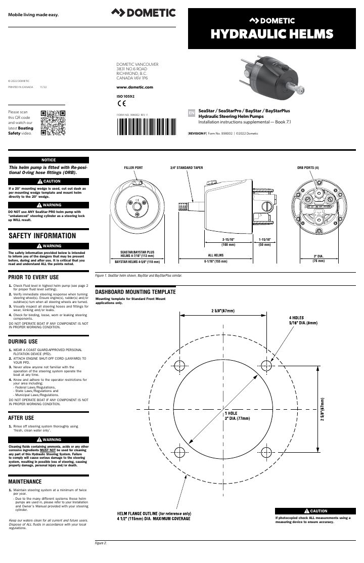 Eerste pagina van Hydraulic Steering Helm Pumps