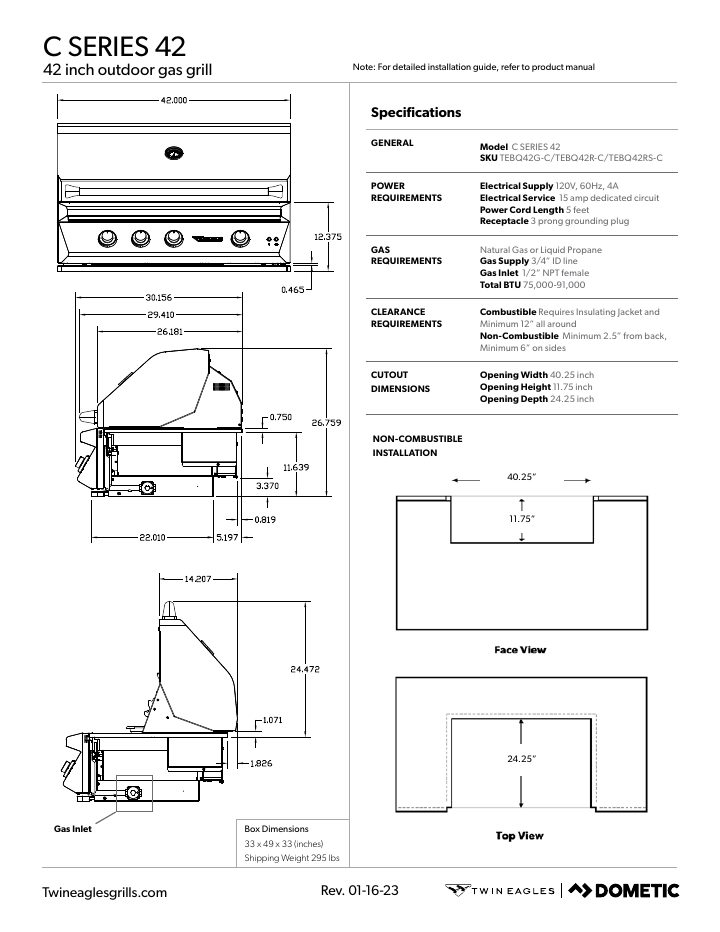 Eerste pagina van Twin Eagles Dometic C-Series 42