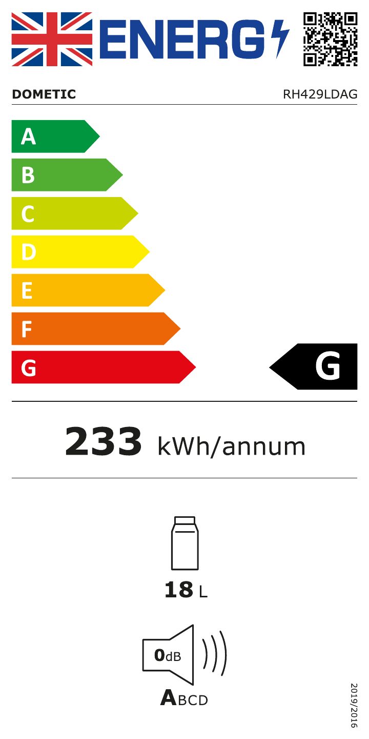 Primera página de Dometic RH429LDAG | Energy Label UK