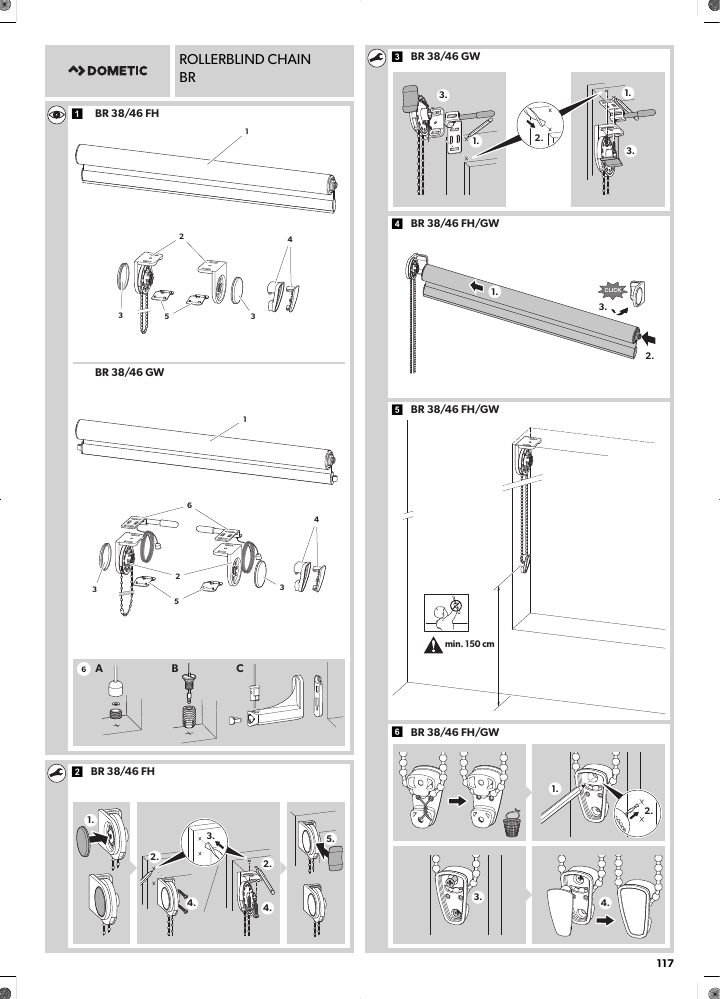 Första sidan i Dometic Rollerblind Chain BR  (Bracket-mounted)