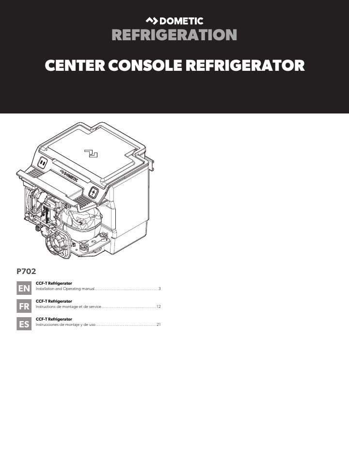 Eerste pagina van Dometic CCF-T P702